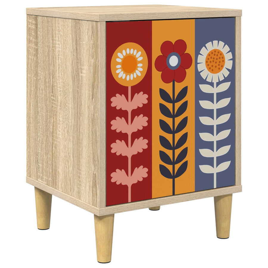 Nachtkastje ESSEN Sonoma Eiken 36 x 33 x 50 cm Bewerkt hout