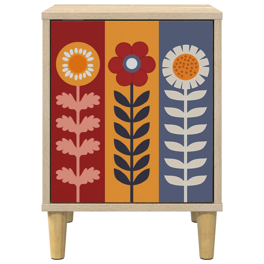 Nachtkastje ESSEN Sonoma Eiken 36 x 33 x 50 cm Bewerkt hout