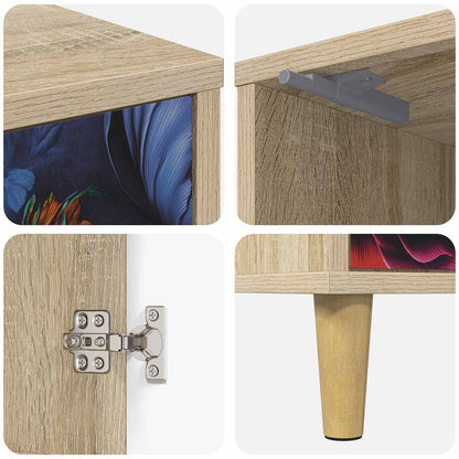 Nachtkastje KIEL Sonoma Eiken 36 x 33 x 50 cm Bewerkt hout