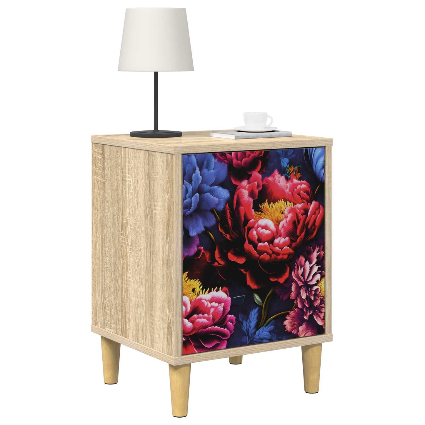 Nachtkastje KIEL 2 st Sonoma Eiken 36 x 33 x 50 cm Bewerkt hout