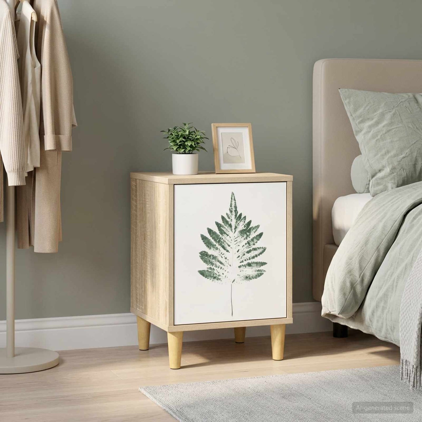 Nachtkastje HANAU Sonoma Eiken 36 x 33 x 50 cm Bewerkt hout