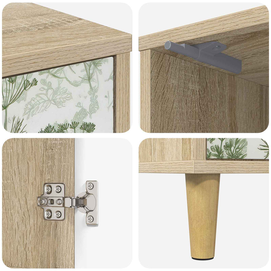 Nachtkastje GOTHA Sonoma Eiken 36 x 33 x 50 cm Bewerkt hout