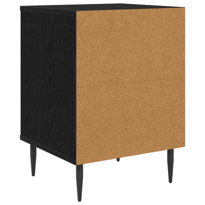 Nachtkastje RAALTE 2 st Zwart eiken 36 x 33 x 51 cm