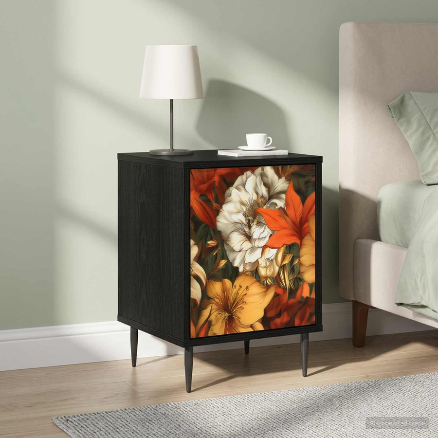 Nachtkastje GENNEP 2 st Zwart eiken 36 x 33 x 51 cm