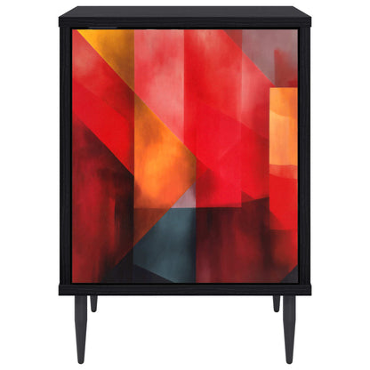 Nachtkastje HEESCH 2 st Zwart eiken 36 x 33 x 51 cm
