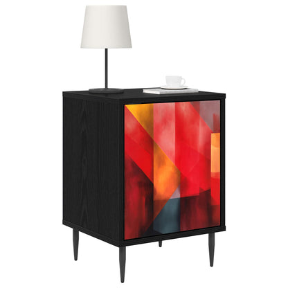 Nachtkastje HEESCH 2 st Zwart eiken 36 x 33 x 51 cm