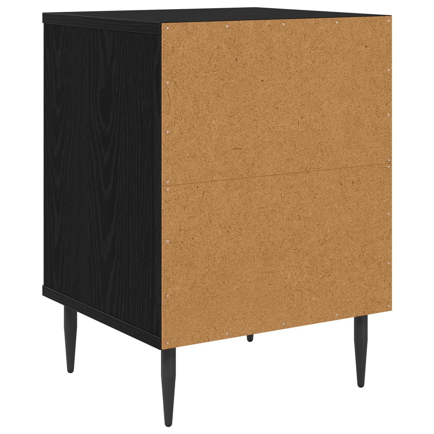 Nachtkastje ESSEN Zwart eiken 36 x 33 x 51 cm Bewerkt hout