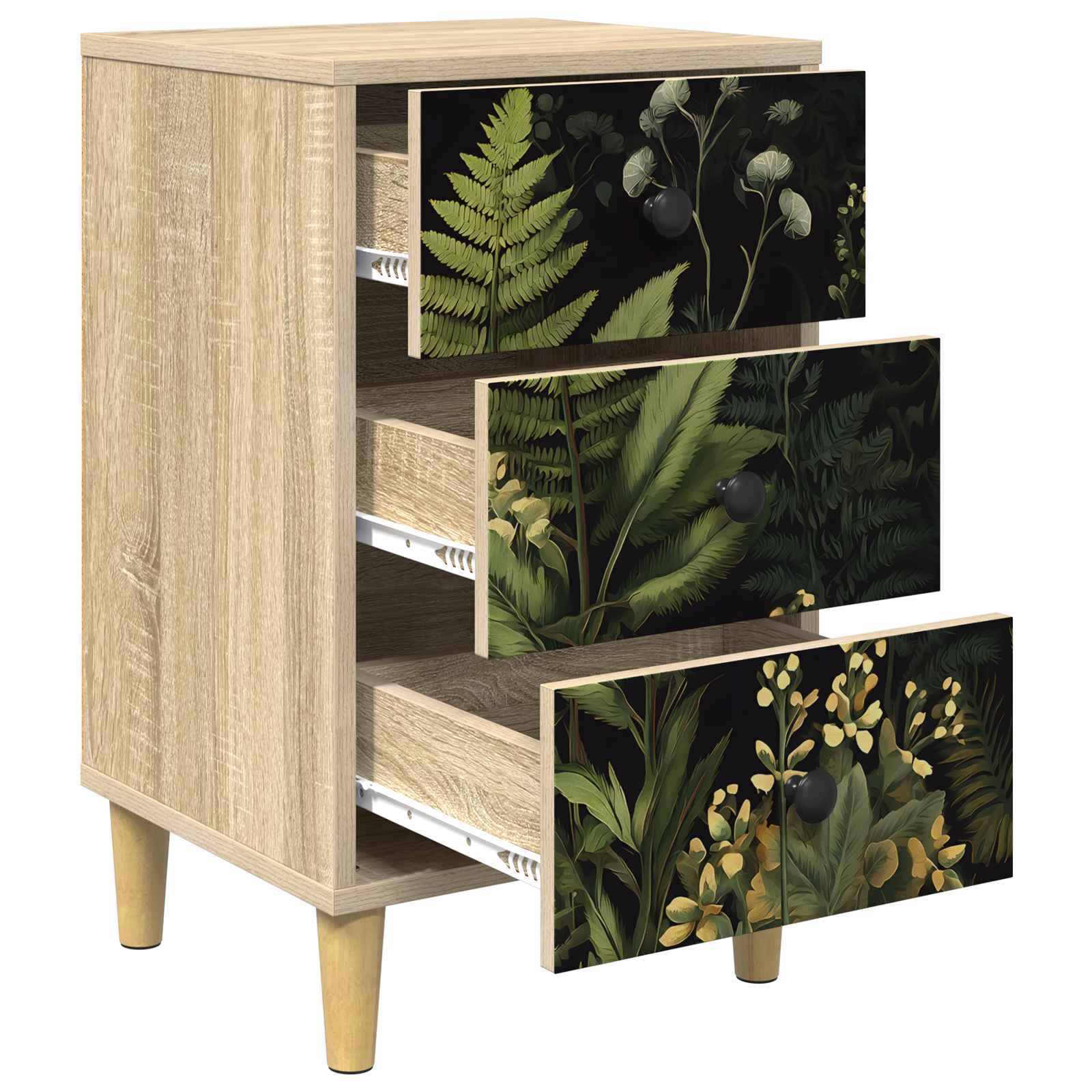 Nachtkastje RHENEN Sonoma Eiken 36 x 33 x 60 cm Bewerkt hout