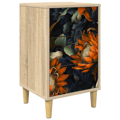 Nachtkastje LOCHEM Sonoma Eiken 36 x 33 x 60 cm Bewerkt hout