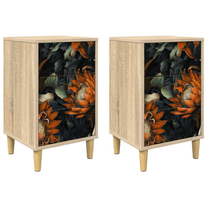 Nachtkastje LOCHEM 2 st Sonoma Eiken 36 x 33 x 60 cm