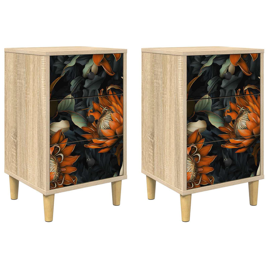Nachtkastje LOCHEM 2 st Sonoma Eiken 36 x 33 x 60 cm