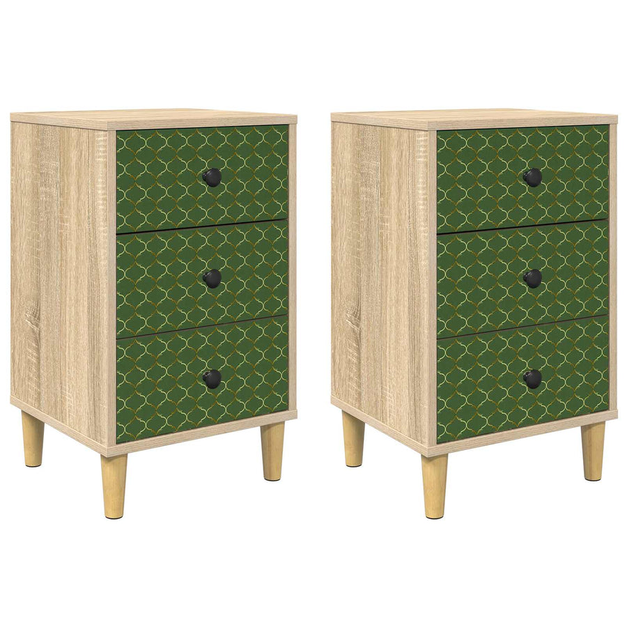 Nachtkastje GELEEN 2 st Sonoma Eiken 36 x 33 x 60 cm