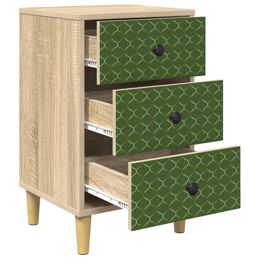 Nachtkastje GELEEN 2 st Sonoma Eiken 36 x 33 x 60 cm