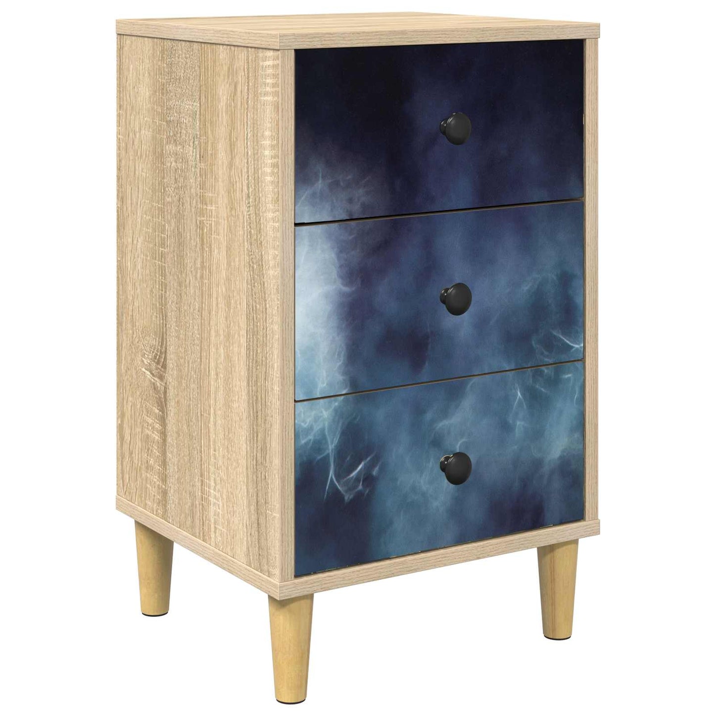 Nachtkastje RAALTE Sonoma Eiken 36 x 33 x 60 cm Bewerkt hout
