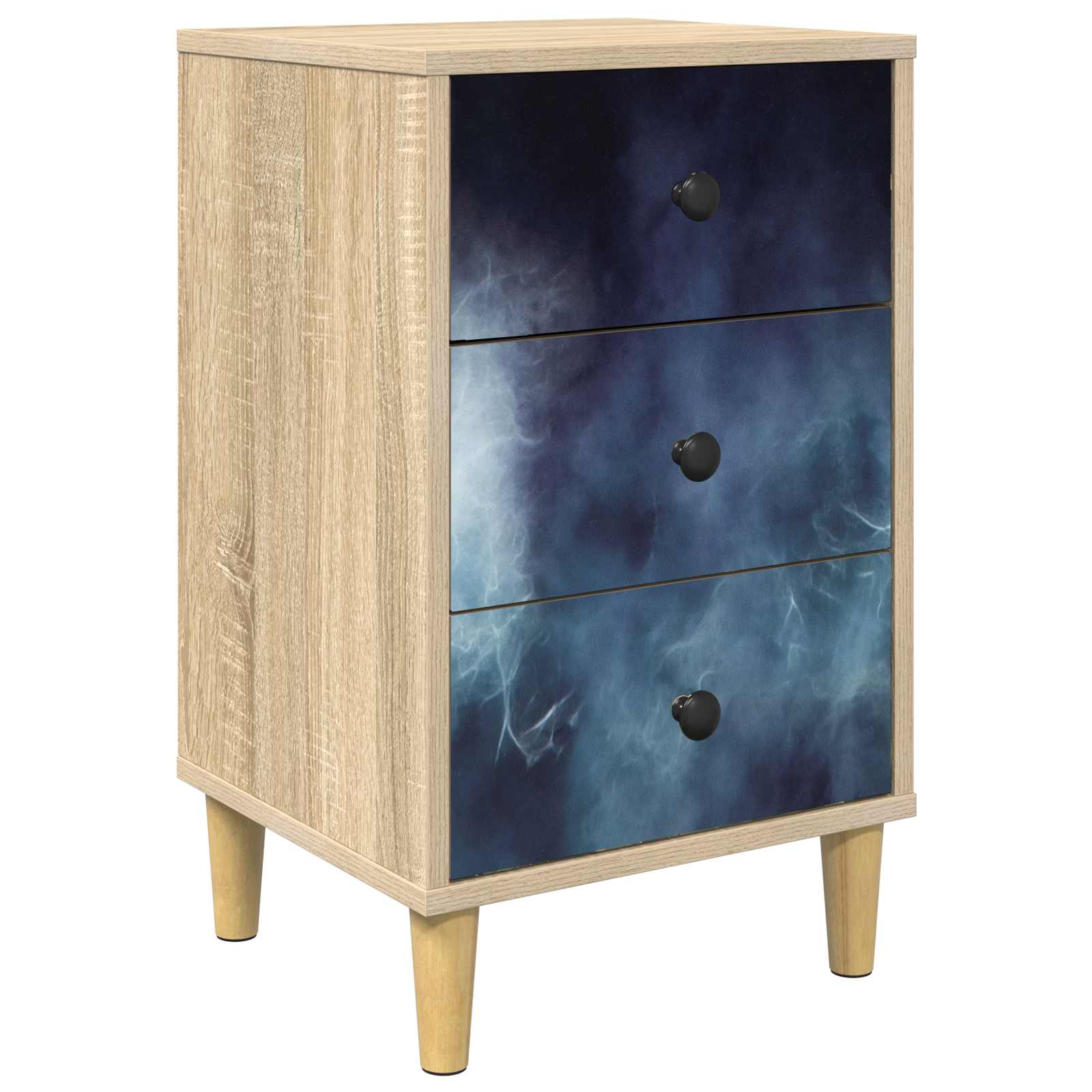 Nachtkastje RAALTE Sonoma Eiken 36 x 33 x 60 cm Bewerkt hout