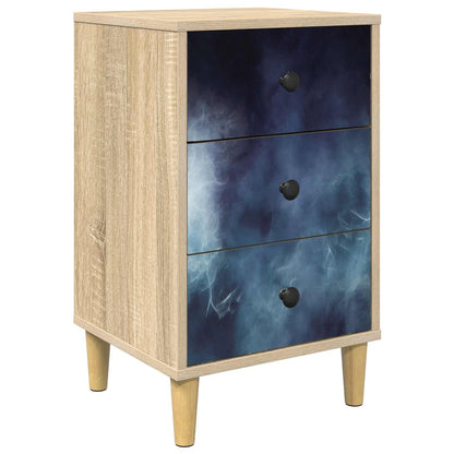 Nachtkastje RAALTE Sonoma Eiken 36 x 33 x 60 cm Bewerkt hout