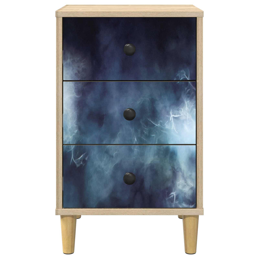 Nachtkastje RAALTE Sonoma Eiken 36 x 33 x 60 cm Bewerkt hout