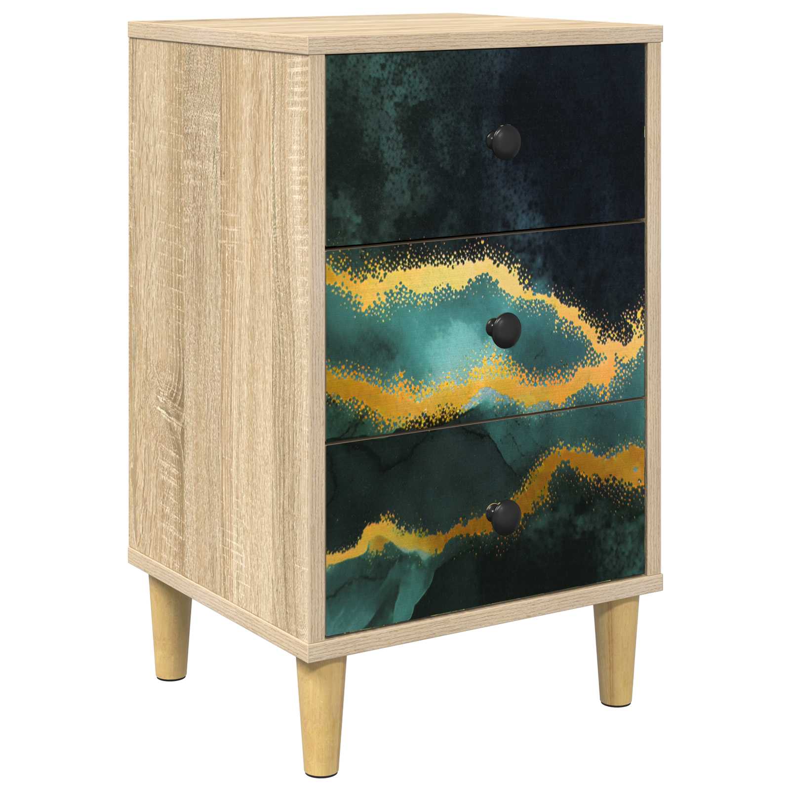 Nachtkastje WIJHE Sonoma Eiken 36 x 33 x 60 cm Bewerkt hout