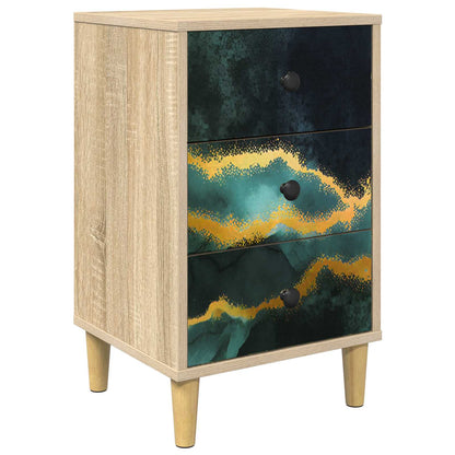 Nachtkastje WIJHE Sonoma Eiken 36 x 33 x 60 cm Bewerkt hout