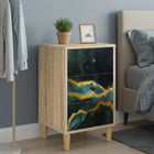 Nachtkastje Sonoma eiken 36x33x60 cm 6 lades