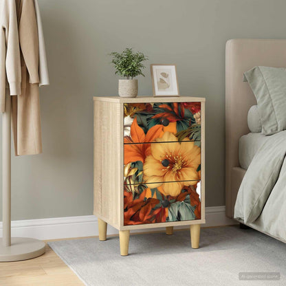 Nachtkastje GENNEP Sonoma Eiken 36 x 33 x 60 cm Bewerkt hout