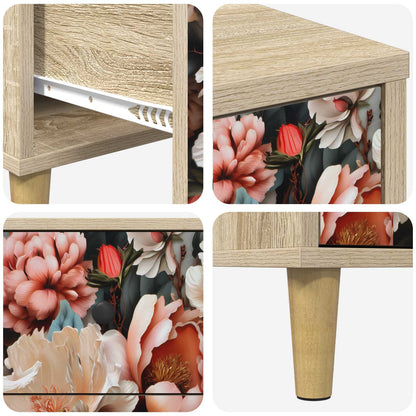 Nachtkastje BORNE Sonoma Eiken 36 x 33 x 60 cm Bewerkt hout