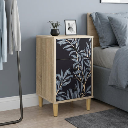 Nachtkastje DOKKUM Sonoma Eiken 36 x 33 x 60 cm Bewerkt hout
