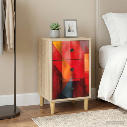 Nachtkastje HEESCH Sonoma Eiken 36 x 33 x 60 cm Bewerkt hout