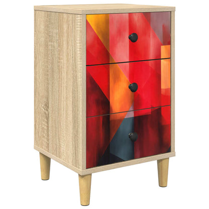 Nachtkastje HEESCH Sonoma Eiken 36 x 33 x 60 cm Bewerkt hout