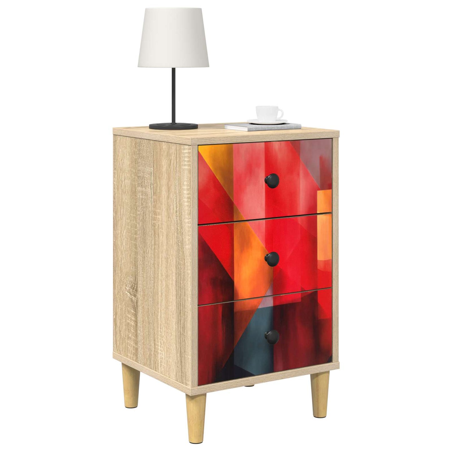 Nachtkastje HEESCH Sonoma Eiken 36 x 33 x 60 cm Bewerkt hout