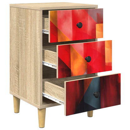 Nachtkastje HEESCH 2 st Sonoma Eiken 36 x 33 x 60 cm