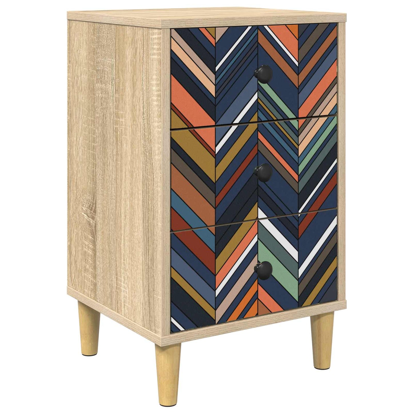 Nachtkastje OMMEN Sonoma Eiken 36 x 33 x 60 cm Bewerkt hout
