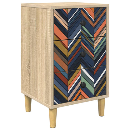 Nachtkastje OMMEN Sonoma Eiken 36 x 33 x 60 cm Bewerkt hout