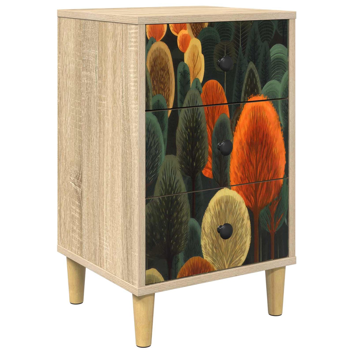 Nachtkastje ZAANDAM Sonoma Eiken 36 x 33 x 60 cm Bewerkt hout