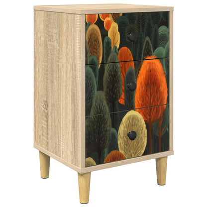 Nachtkastje ZAANDAM Sonoma Eiken 36 x 33 x 60 cm Bewerkt hout