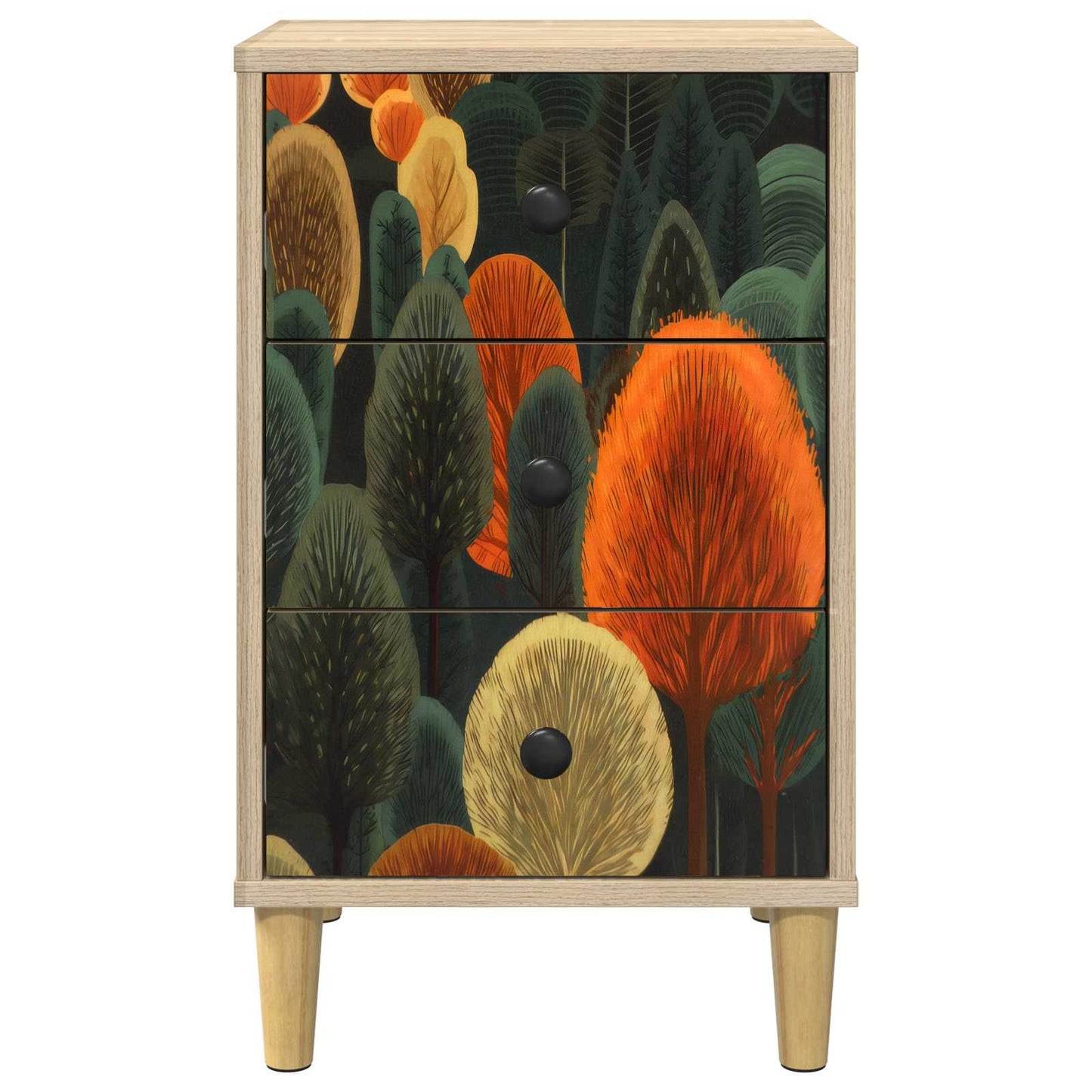 Nachtkastje ZAANDAM Sonoma Eiken 36 x 33 x 60 cm Bewerkt hout