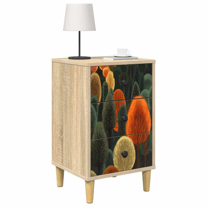 Nachtkastje ZAANDAM Sonoma Eiken 36 x 33 x 60 cm Bewerkt hout