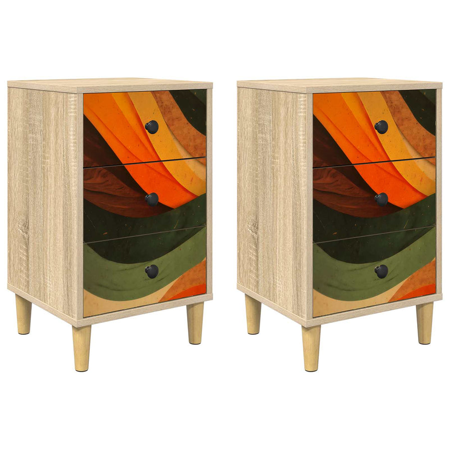 Nachtkastje ZAANDAM 2 st Sonoma Eiken 36 x 33 x 60 cm