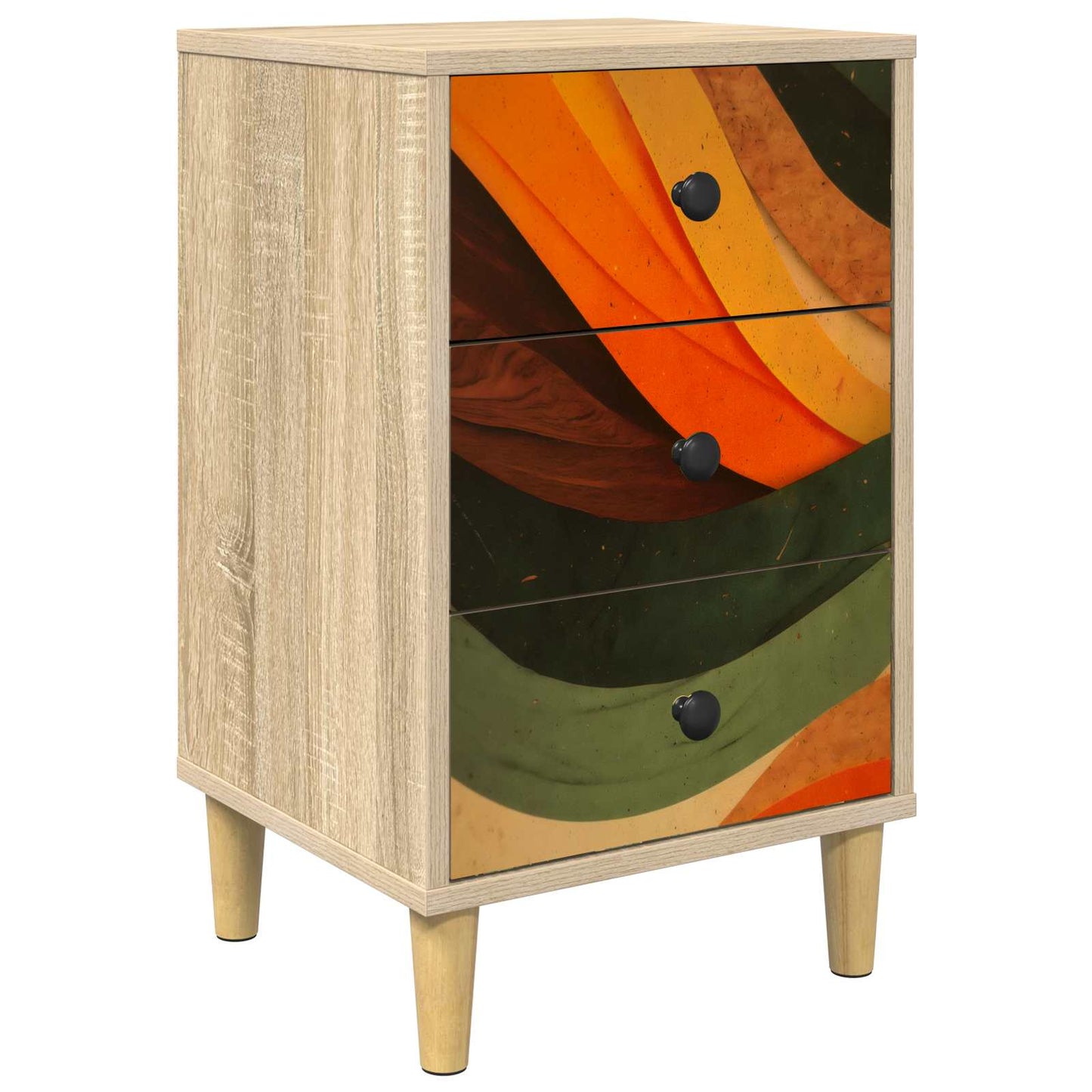 Nachtkastje BONN Sonoma Eiken 36 x 33 x 60 cm Bewerkt hout