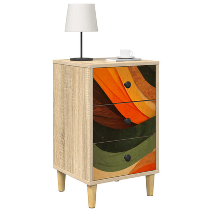 Nachtkastje BONN Sonoma Eiken 36 x 33 x 60 cm Bewerkt hout