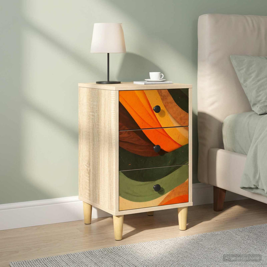 Nachtkastje BONN 2 st Sonoma Eiken 36 x 33 x 60 cm Bewerkt hout