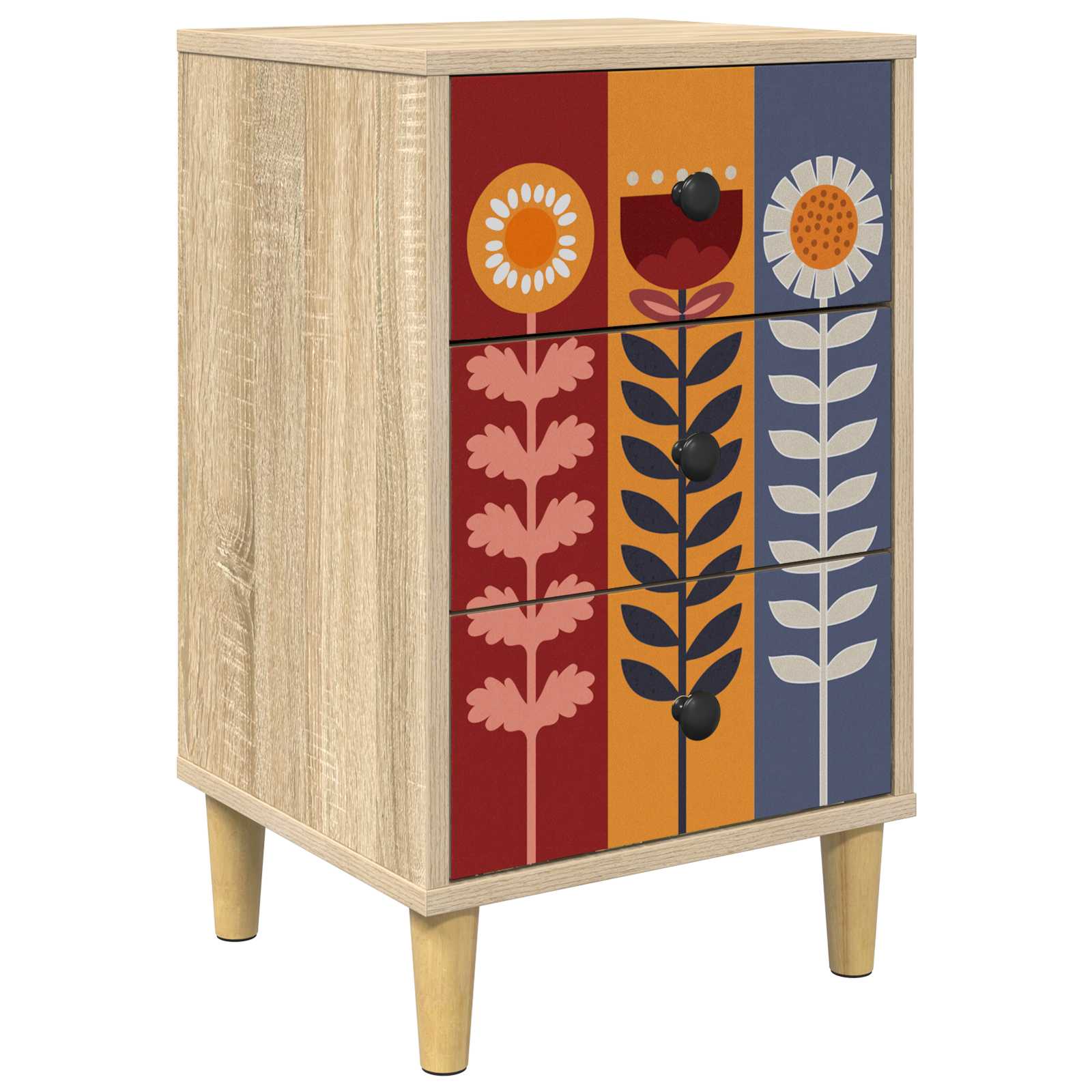 Nachtkastje ESSEN Sonoma Eiken 36 x 33 x 60 cm Bewerkt hout