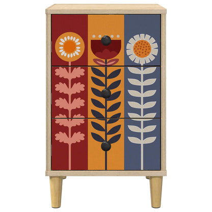Nachtkastje ESSEN Sonoma Eiken 36 x 33 x 60 cm Bewerkt hout