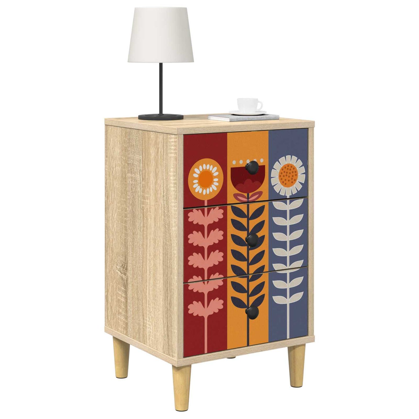 Nachtkastje ESSEN Sonoma Eiken 36 x 33 x 60 cm Bewerkt hout