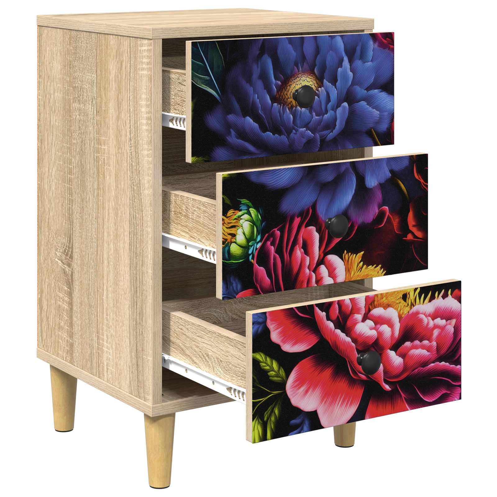 Nachtkastje KIEL Sonoma Eiken 36 x 33 x 60 cm Bewerkt hout