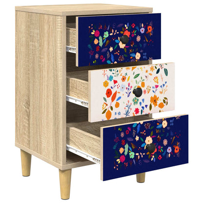 Nachtkastje MAINZ Sonoma Eiken 36 x 33 x 60 cm Bewerkt hout