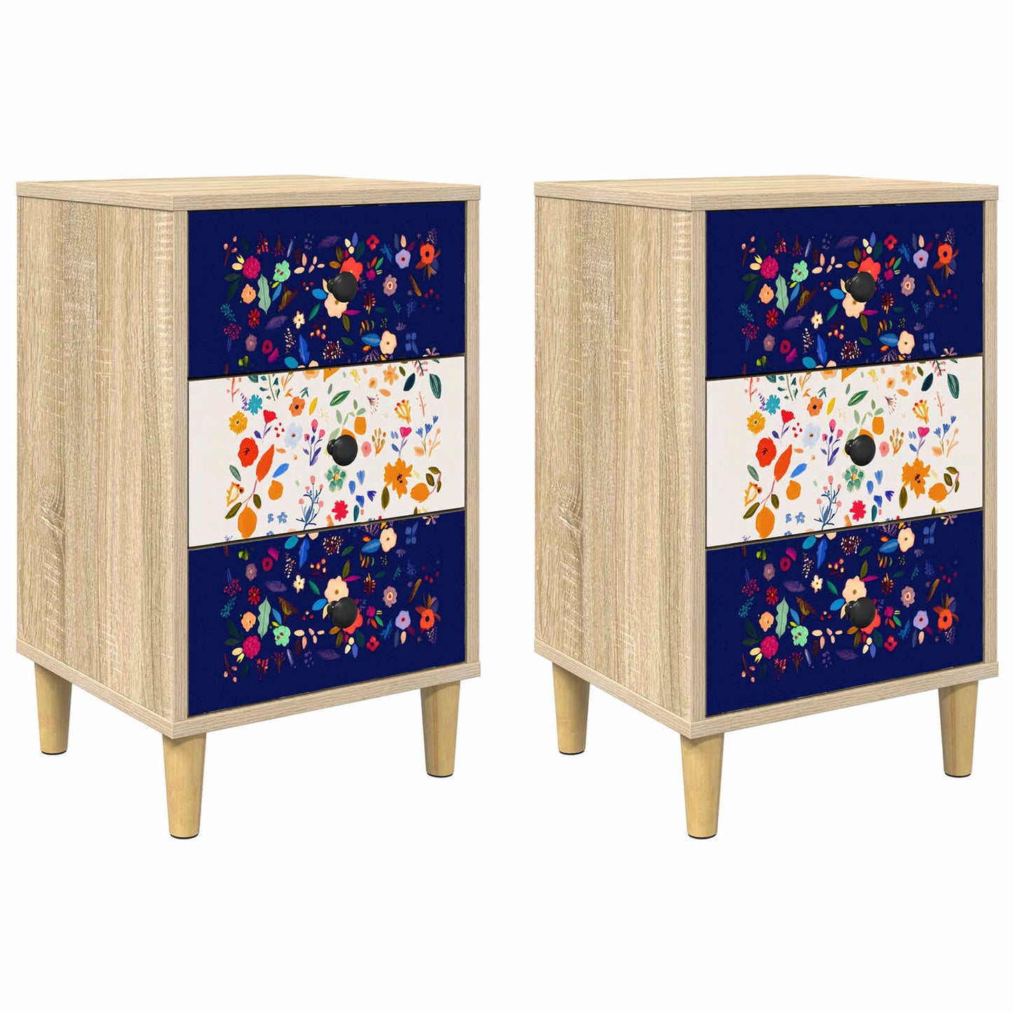 Nachtkastje MAINZ 2 st Sonoma Eiken 36 x 33 x 60 cm