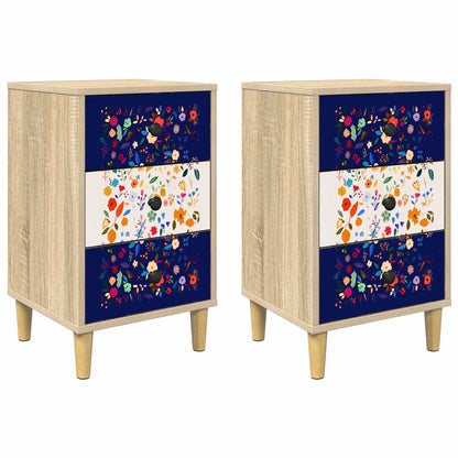 Nachtkastje MAINZ 2 st Sonoma Eiken 36 x 33 x 60 cm
