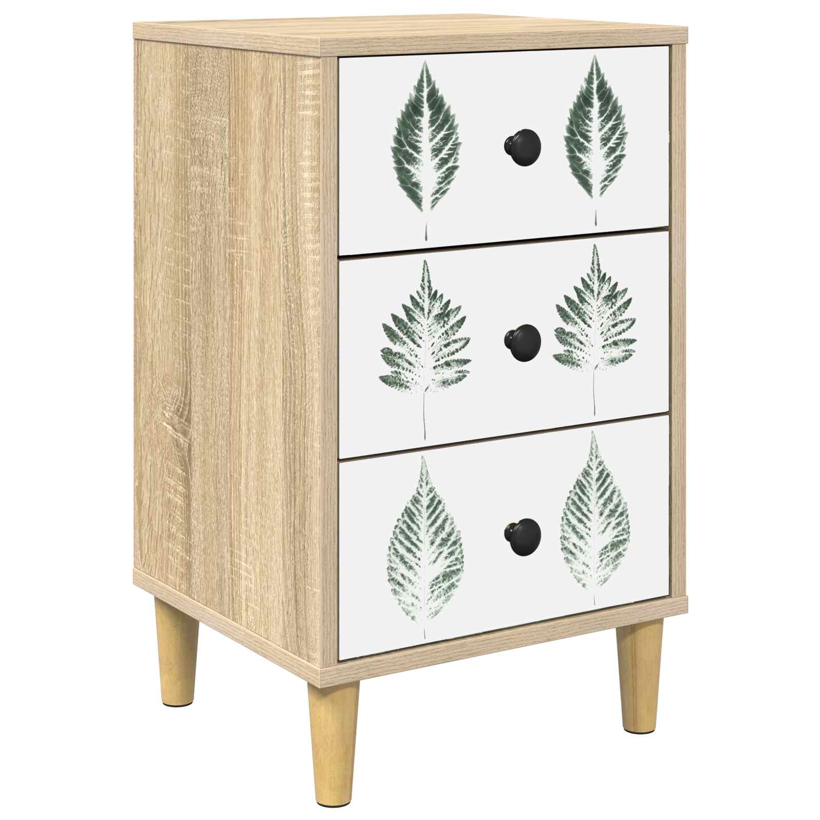 Nachtkastje HANAU Sonoma Eiken 36 x 33 x 60 cm Bewerkt hout