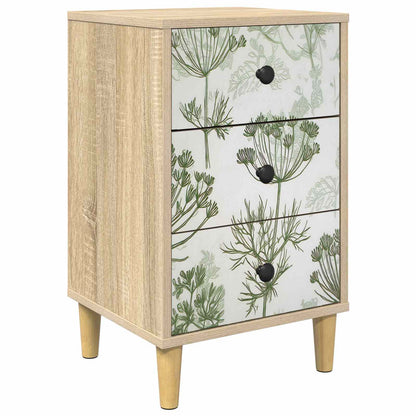 Nachtkastje GOTHA Sonoma Eiken 36 x 33 x 60 cm Bewerkt hout